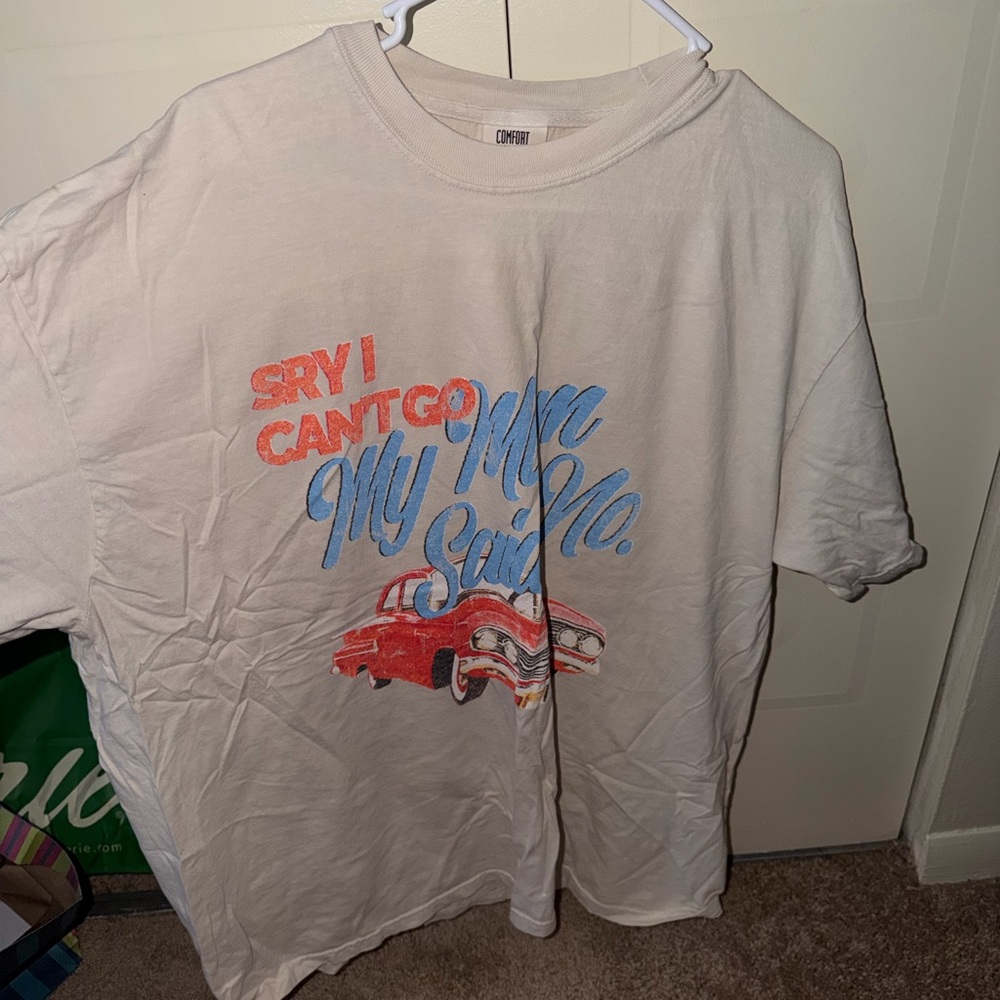 SHOP KRISTIN JONES Cream V-Neck Tee